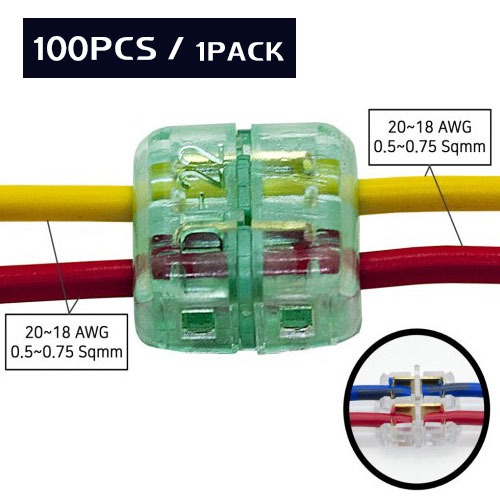 [알파오]무탈피 전선 커넥터 DI-22 (100EA/PACK) / 전선규격 0.5-0.75㎟