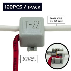 [알파오]무탈피 전선 커넥터  T-22 (100EA/PACK) / 전선규격 0.5-0.75㎟